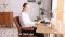 YFO Home Office Desk Chair Office Rubber Casters Ergonomic Computer Chair with Lumbar Support Adjustable Height Rolling Swivel Executive Task Armrests Chair， Brown Leather