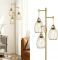Dimmable Floor Lamp, Industrial Floor Lamps for Living Room, Gold Tree Lamp Standing Lamp Tall Lamps with 3 Elegant Teardrop Cage Head & 800 Lumens LED Bulbs for Living room Bedroom Office Dining Room