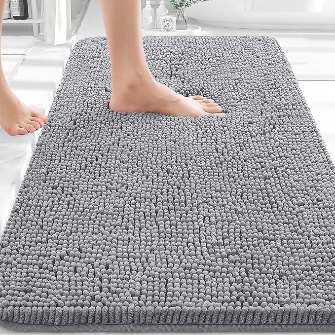 OLANLY Bathroom Rugs 30x20, Extra Soft Absorbent Chenille Bath Rugs