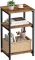 VASAGLE Side Table, Small End Table, Tall Nightstand, Steel Frame