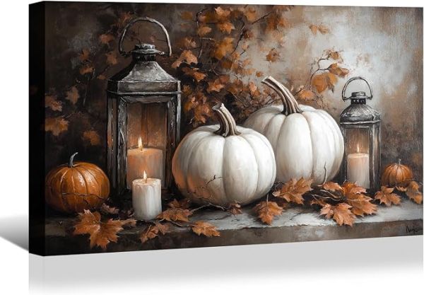 BANHUA1 Vintage Halloween Canvas Wall Art