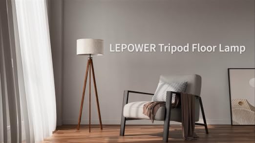 LEPOWER Tripod Floor Lamp Mid Century Modern Standing Lamps for Living Room